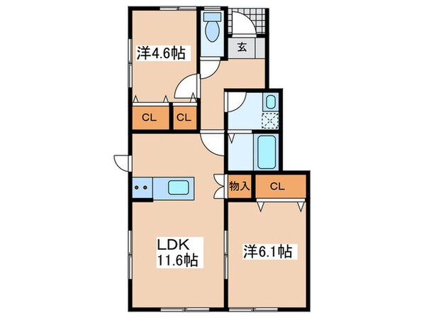 ラヴィ－タ２号の物件間取画像